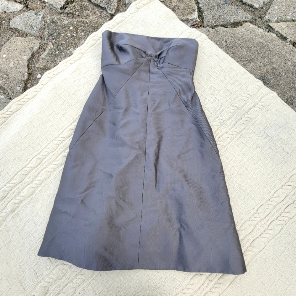 J Crew Special Occasions Strapless Silk Textured Classic Modern Dress size 10